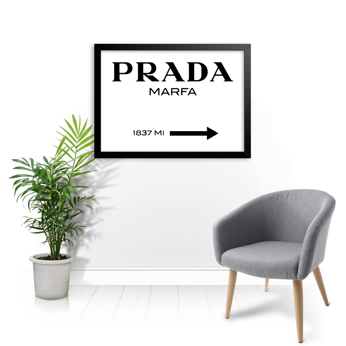 Quadro e poster PRADA MARFA 1837 MI Horizontal - Quadrorama