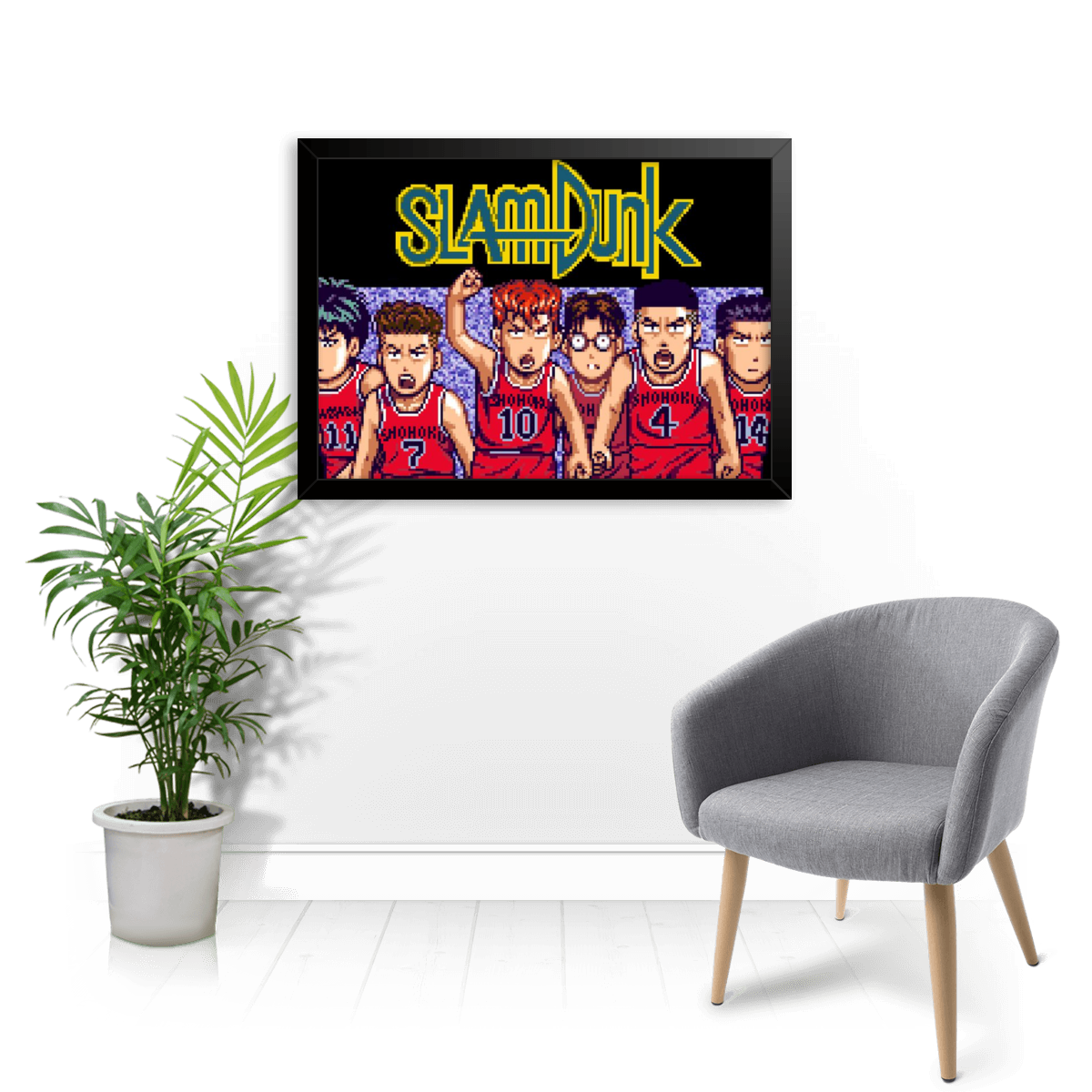 Quadro e poster Slam Dunk Pixelado - Quadrorama