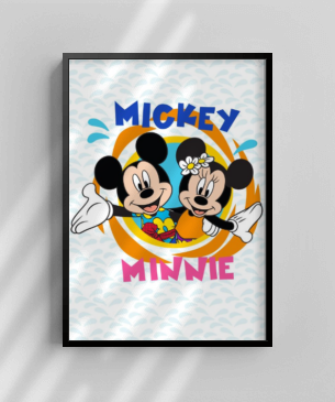 Quadro e poster Mickey Sentado - Quadrorama