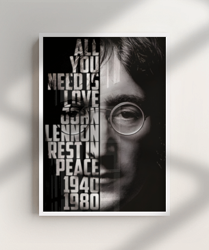 Quadro e poster John Lennon Peace - Quadrorama