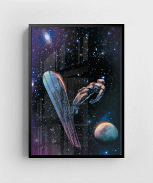 Quadro e poster Surfista Prateado no Espaço - Quadrorama