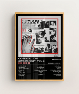 Quadro e poster XXXTENTACION - Members Only, Vol.3 - Quadrorama