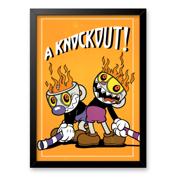 Quadro e poster Cuphead- A KNOCKOUT! - Quadrorama